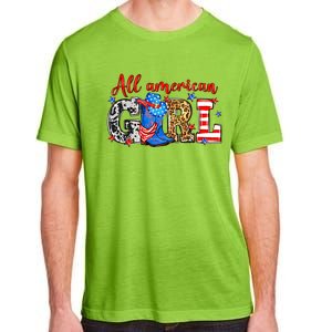 All American Girl Howdy 4th Of July Independence Day Cowboy Cowgirl Western Adult ChromaSoft Performance T-Shirt