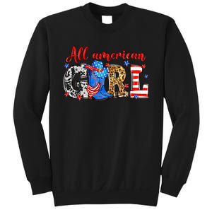 All American Girl Howdy 4th Of July Independence Day Cowboy Cowgirl Western Sweatshirt