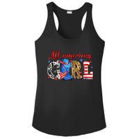 All American Girl Howdy 4th Of July Independence Day Cowboy Cowgirl Western Ladies PosiCharge Competitor Racerback Tank