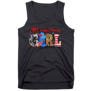 All American Girl Howdy 4th Of July Independence Day Cowboy Cowgirl Western Tank Top