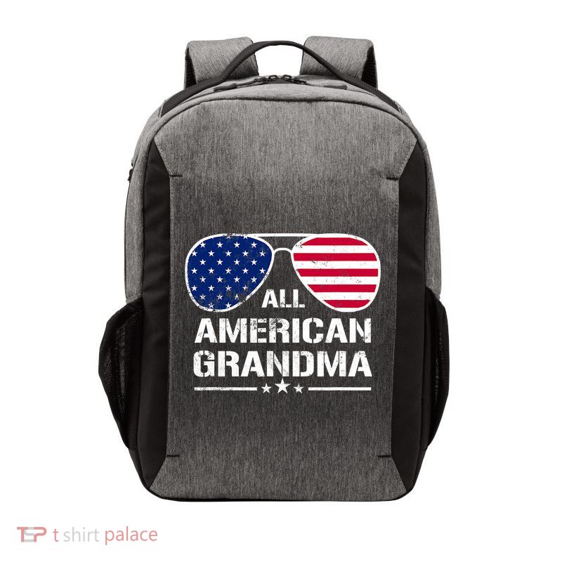 All American Grandma American Flag Patriotic Vector Backpack
