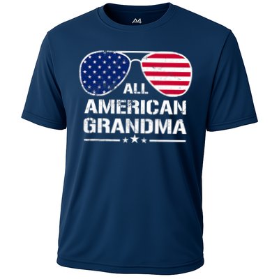 All American Grandma American Flag Patriotic Performance Shirt
