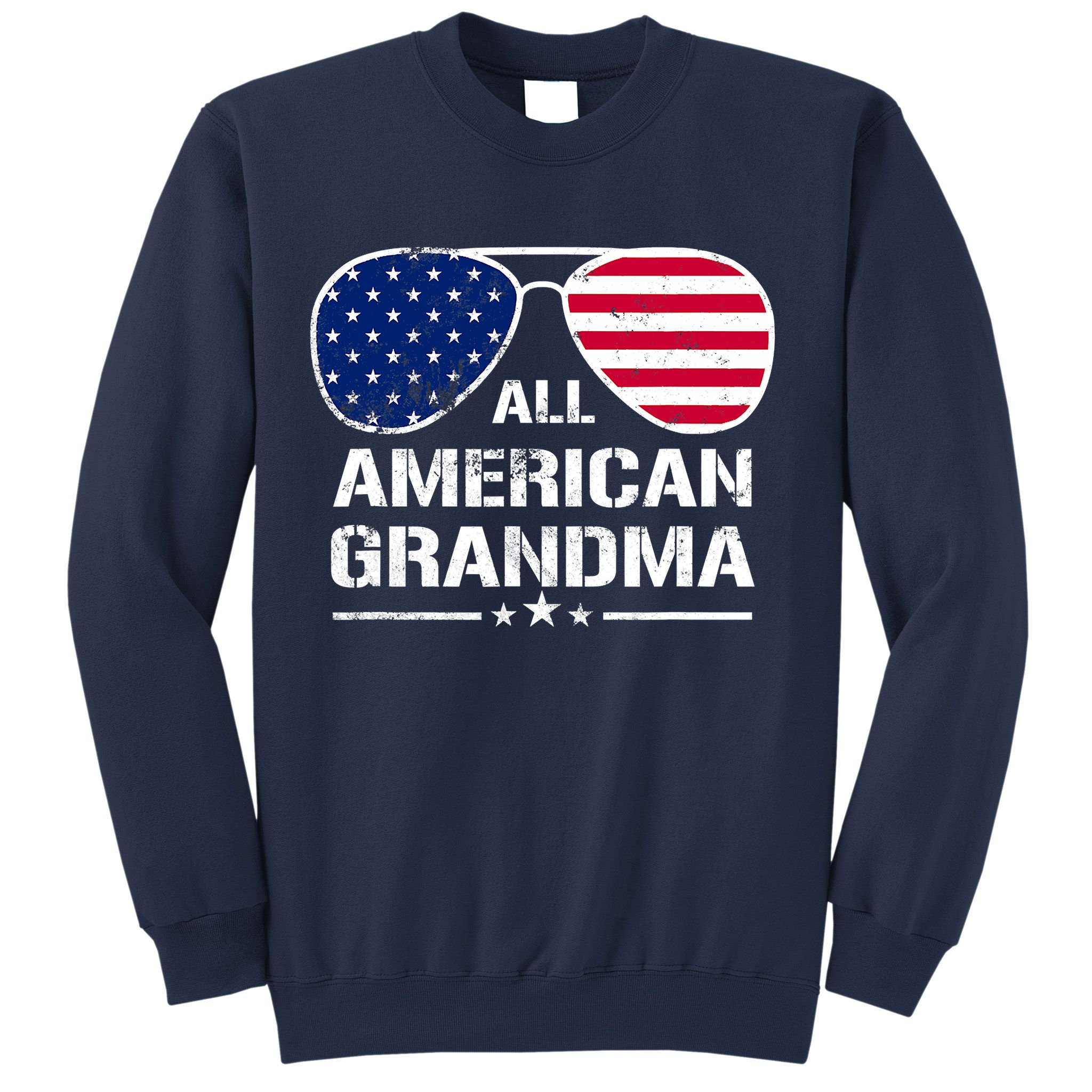 All American Grandma American Flag Patriotic Sweatshirt