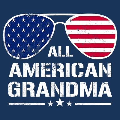 All American Grandma American Flag Patriotic T-Shirt