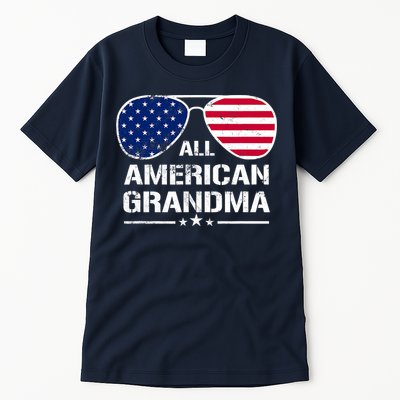 All American Grandma American Flag Patriotic Tall T-Shirt