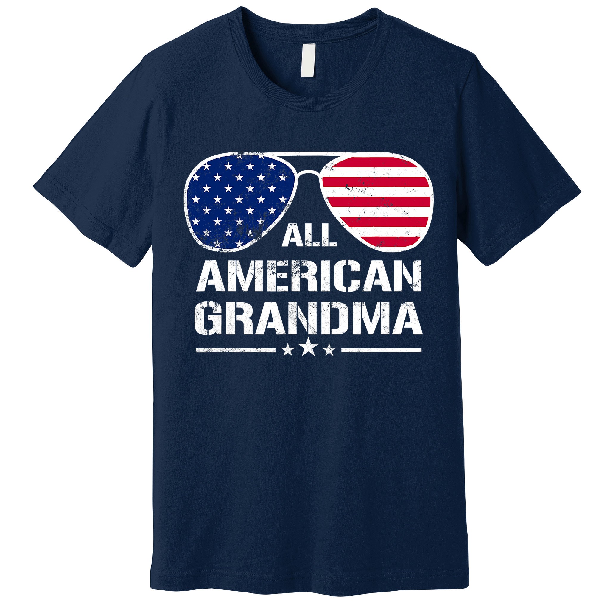 All American Grandma American Flag Patriotic Premium T-Shirt