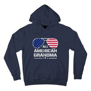 All American Grandma American Flag Patriotic Tall Hoodie