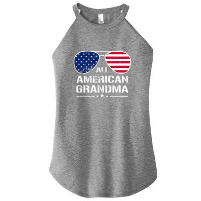 All American Grandma American Flag Patriotic Women’s Perfect Tri Rocker Tank