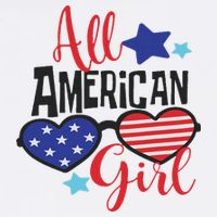All American Girl 4th July Usa Flag Patriotic Cooling Performance Crew T-Shirt