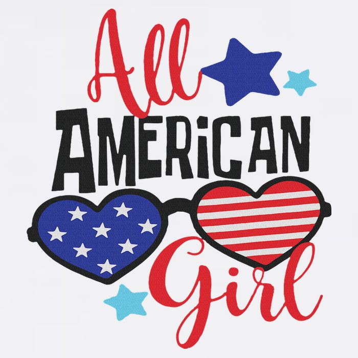 All American Girl 4th July Usa Flag Patriotic Cooling Performance Crew T-Shirt