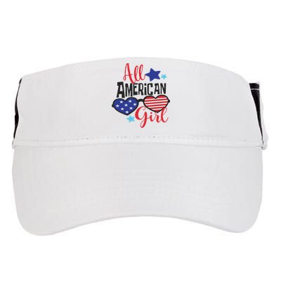 All American Girl 4th July Usa Flag Patriotic Adult Drive Performance Visor