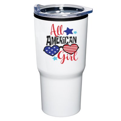 All American Girl 4th July Usa Flag Patriotic Tumbler