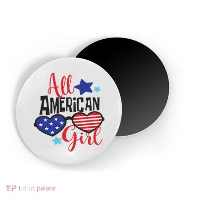 All American Girl 4th July Usa Flag Patriotic Magnet