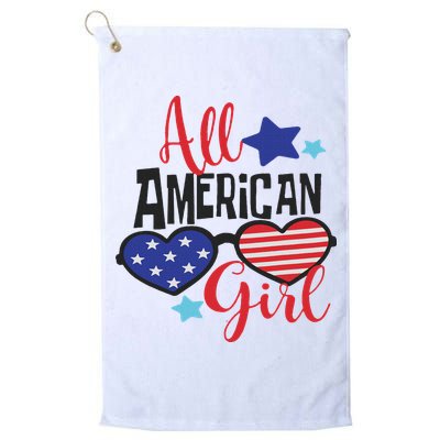 All American Girl 4th July Usa Flag Patriotic Golf Towel