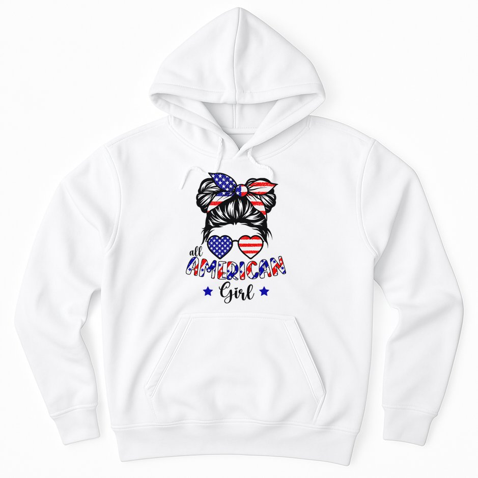 All American Girl 4th Of July Patriotic Hoodie
