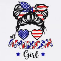 All American Girl 4th Of July Patriotic Sustainable Bucket Hat