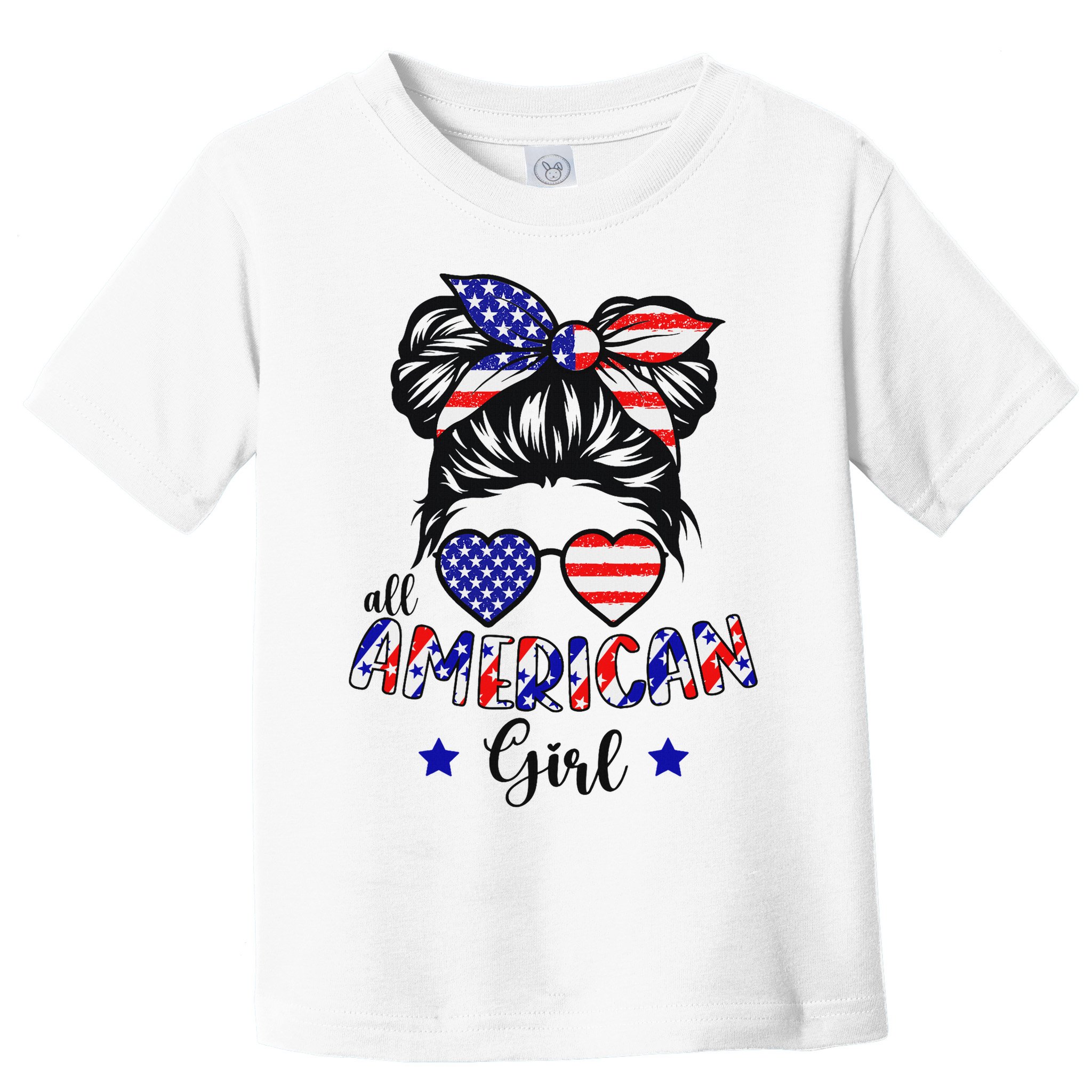 All American Girl 4th Of July Patriotic Toddler T-Shirt