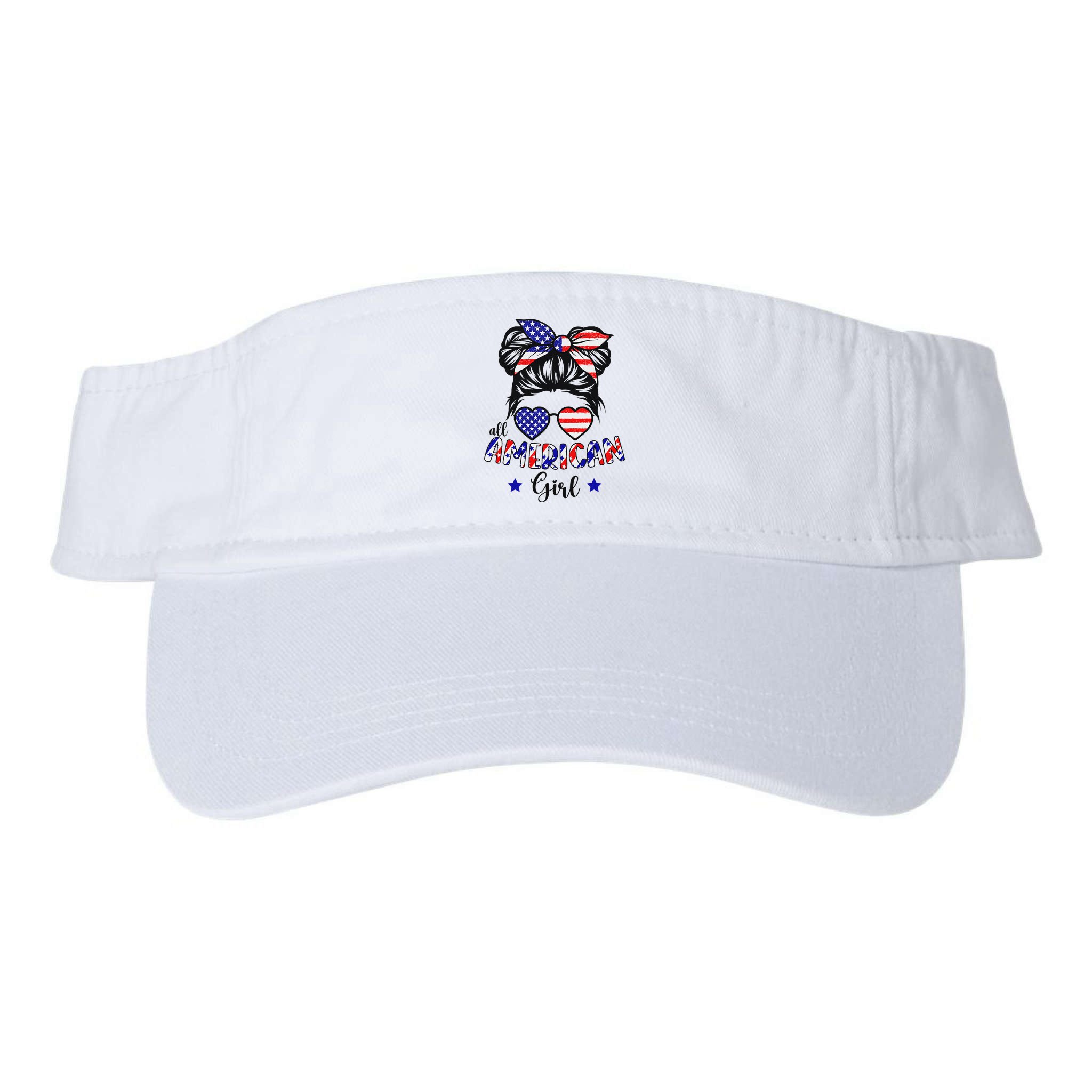 All American Girl 4th Of July Patriotic Visor