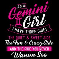 As A Gemini Girl I Have Three Sides Astrology Zodiac Sign 16 in Basic Backpack