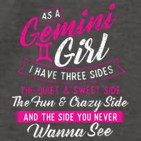 As A Gemini Girl I Have Three Sides Astrology Zodiac Sign Vector Backpack