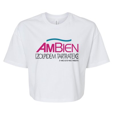 Ambien Ash Gray Bella+Canvas Jersey Crop Tee