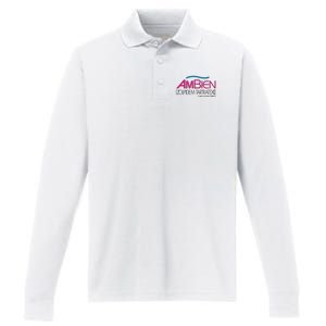 Ambien Ash Gray Performance Long Sleeve Polo