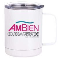 Ambien Ash Gray 12 oz Stainless Steel Tumbler Cup