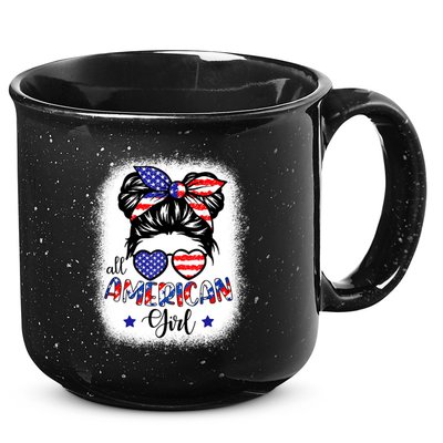 All American Girls 4th Of July Bleached Shirts Daughter USA 15oz Campfire Ceramic Mug