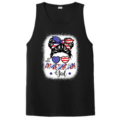 All American Girls 4th Of July Bleached Shirts Daughter USA PosiCharge Competitor Tank