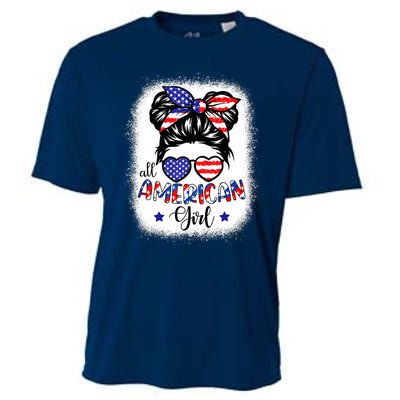 All American Girls 4th Of July Bleached Shirts Daughter USA Cooling Performance Crew T-Shirt