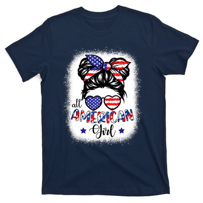 All American Girls 4th Of July Bleached Shirts Daughter USA T-Shirt