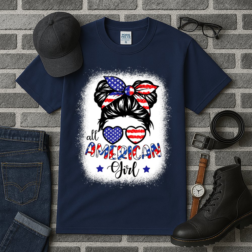 All American Girls 4th Of July Bleached Shirts Daughter USA Tall T-Shirt