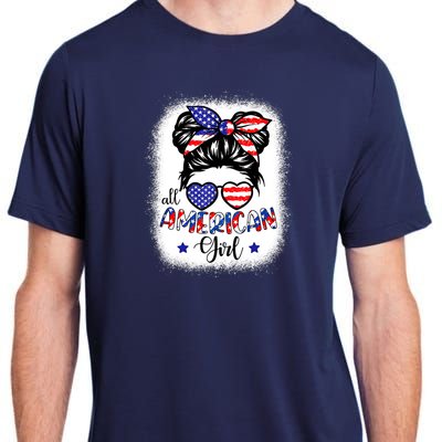 All American Girls 4th Of July Bleached Shirts Daughter USA Adult ChromaSoft Performance T-Shirt