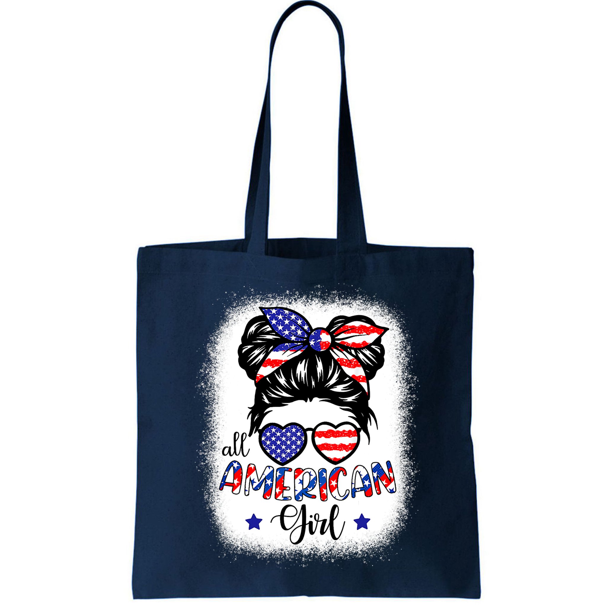 All American Girls 4th Of July Bleached Shirts Daughter USA Bag