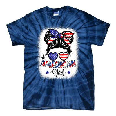 All American Girls 4th Of July Bleached Shirts Daughter USA Tie-Dye T-Shirt