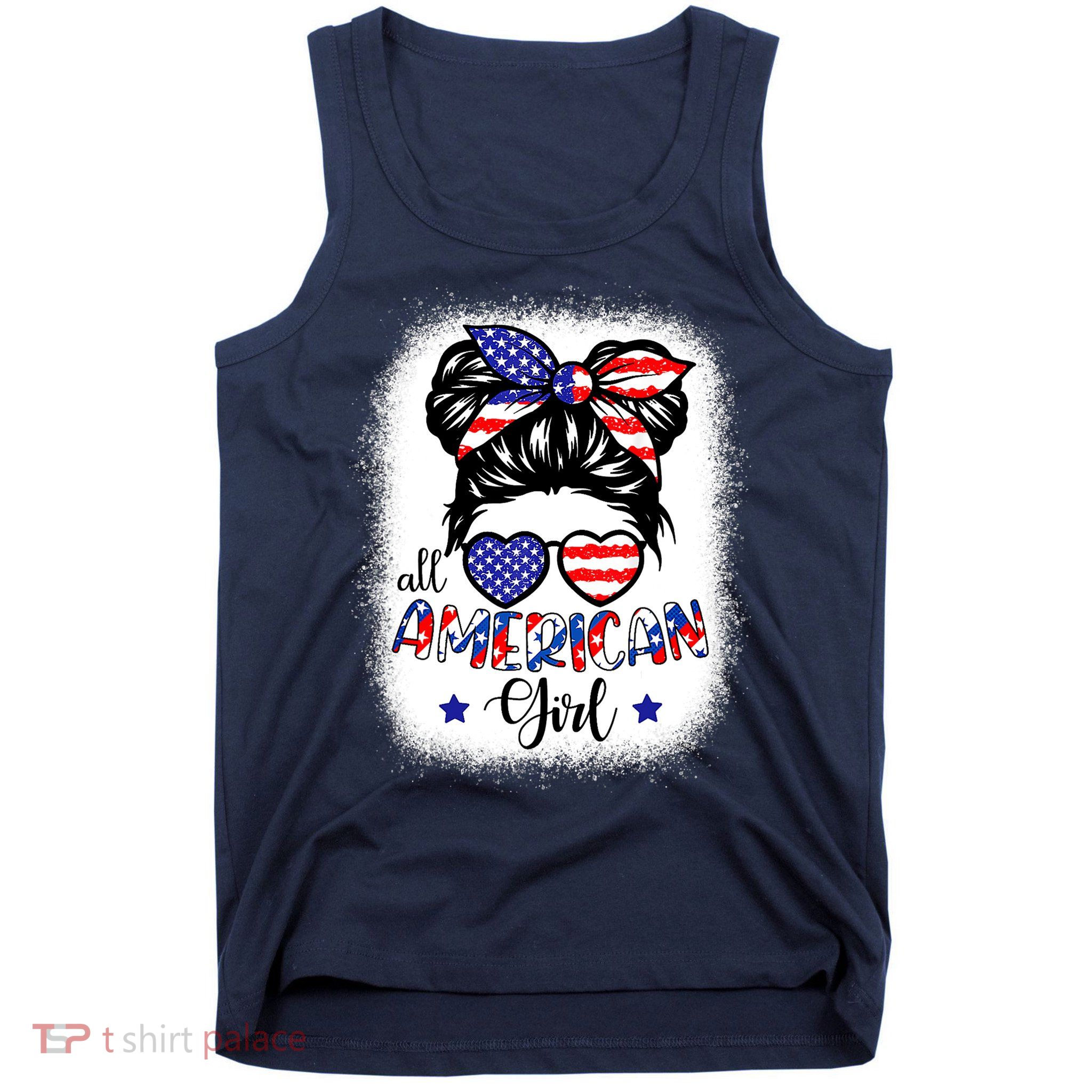 All American Girls 4th Of July Bleached Shirts Daughter USA Tank Top