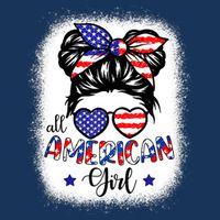 All American Girls 4th Of July Bleached Shirts Daughter USA Zip Tote Bag
