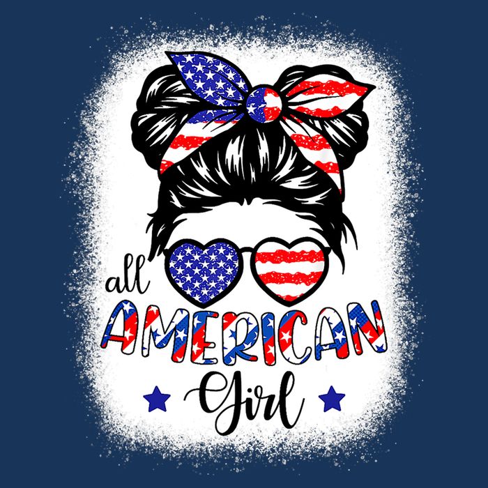 All American Girls 4th Of July Bleached Shirts Daughter USA Zip Tote Bag