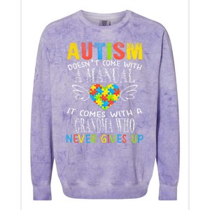 Autism Awareness Gift For Autism Grandma Gift Colorblast Crewneck Sweatshirt