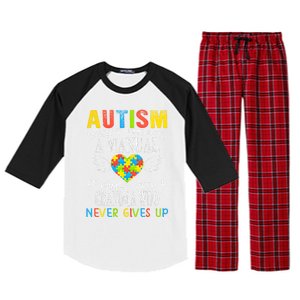 Autism Awareness Gift For Autism Grandma Gift Raglan Sleeve Pajama Set