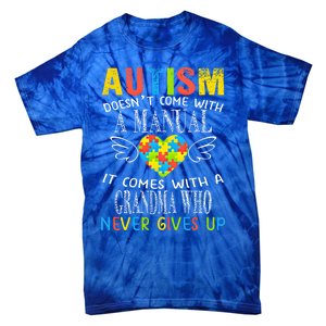 Autism Awareness Gift For Autism Grandma Gift Tie-Dye T-Shirt