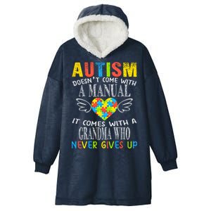 Autism Awareness Gift For Autism Grandma Gift Hooded Wearable Blanket