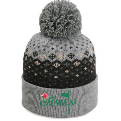 Amen Azalea Golf Masters Floral Golfing Enthusiast Design The Baniff Cuffed Pom Beanie