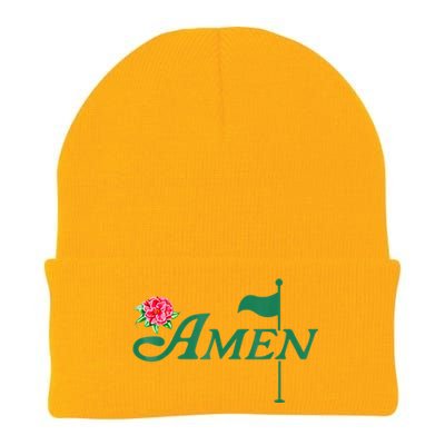 Amen Azalea Golf Masters Floral Golfing Enthusiast Design Knit Cap Winter Beanie