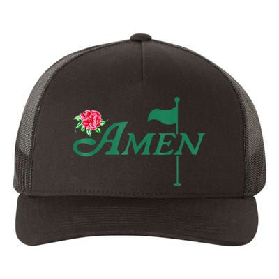 Amen Azalea Golf Masters Floral Golfing Enthusiast Design Yupoong Adult 5-Panel Trucker Hat