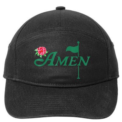 Amen Azalea Golf Masters Floral Golfing Enthusiast Design 7-Panel Snapback Hat