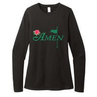 Amen Azalea Golf Masters Floral Golfing Enthusiast Design Womens CVC Long Sleeve Shirt