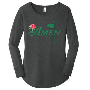 Amen Azalea Golf Masters Floral Golfing Enthusiast Design Women's Perfect Tri Tunic Long Sleeve Shirt