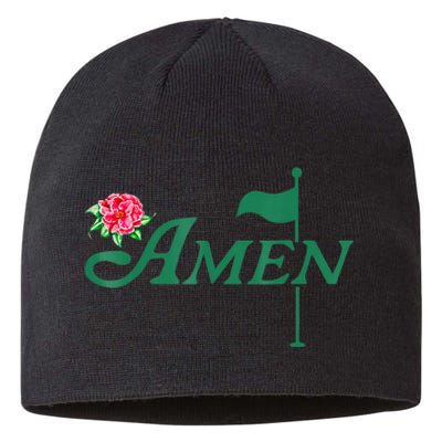 Amen Azalea Golf Masters Floral Golfing Enthusiast Design Sustainable Beanie