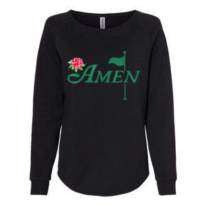 Amen Azalea Golf Masters Floral Golfing Enthusiast Design Womens California Wash Sweatshirt